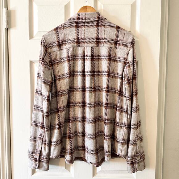 Faherty Legend Classic Sweater Shirt in Cranberry Haze Plaid - Picture 10 of 13